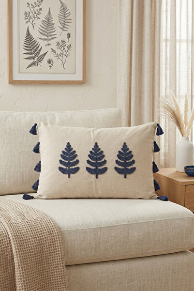 cottoncloth Buldan Işi Bohem Special Design Tree Pattern Decorative Throw Pil...