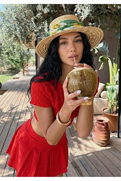 LAGRANZE Design 2-in-1 Women's Straw Hat with Shawl That Can Be Attached to t...