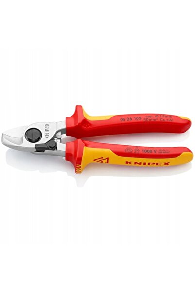 Knipex Foarfecă pentru cabluri cu mecanism de deschidere cu arc, izolată, 165...