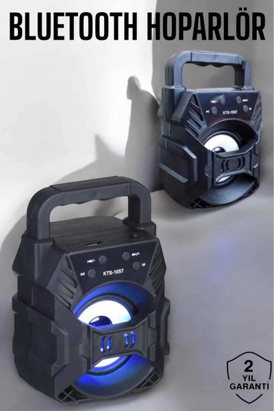 Genel Markalar Mey İthalat® Taşınabilir Bluetooth Hoparlör Led Işıklı Uzun Pi...
