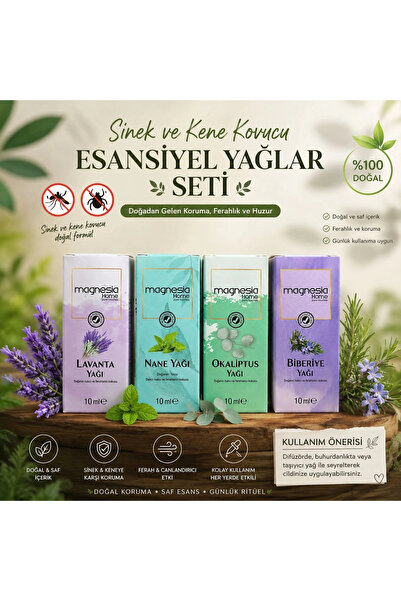Magnesia Kozmetik Pure Touches Magnesia Haşere ve Kene Kovucu Esansiyel Yağ Seti