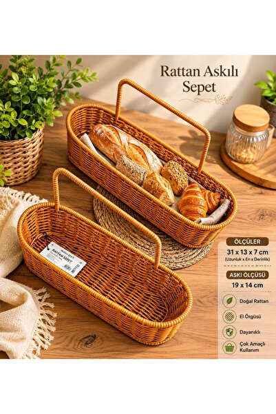 MN KRİSTAL 2 Lİ RATTAN ASKILI SEPET