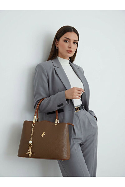 Miami Polo Club Women's Charm Handbag with Adjustable Long Strap