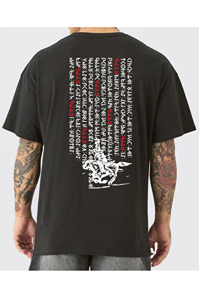 VEK Göktürk Letters Special Design T-Shirt Oversize Unisex 100% Cotton