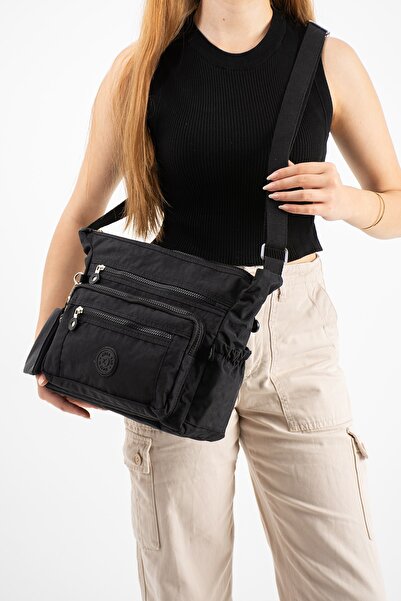 MEGA ÇANTA Messenger Bag Multi-Pocket Cross Strap Rain Resistant Fabric