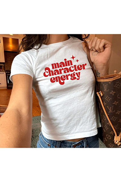 Grafftee Clothing Main Character Energy Printed Women's Body Tee