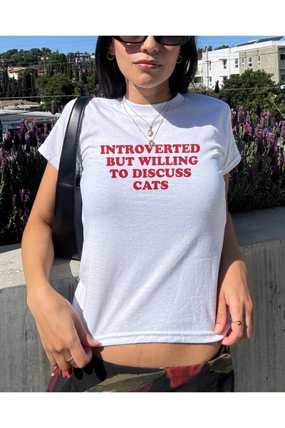 Grafftee Clothing Introverted but Willing to Printed Women's Body Tee