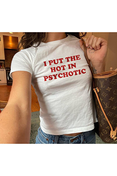 Grafftee Clothing I Put Hot in Psychotic Printed Women's Body Tee