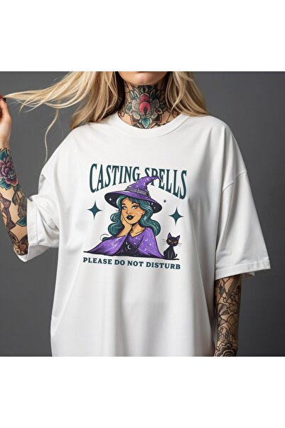Grafftee Clothing Casting Spells Printed Unisex Oversize T-Shirt