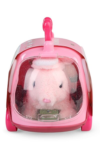 Vardem Sesli hareketli tavşan ve kafes set - Pembe