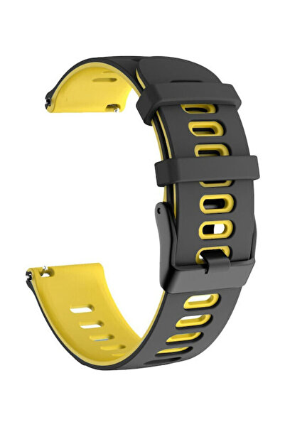 OEM Δίχρωμο λουράκι σιλικόνης μαύρο (Amazfit GTS 2 / GTS 2 Mini / GTS 2e)