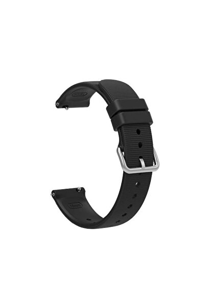 OEM Λουράκι σιλικόνης μονόχρωμο ανάγλυφο Garmin Vivoactive 4s Vivomove 3s Μαύρο