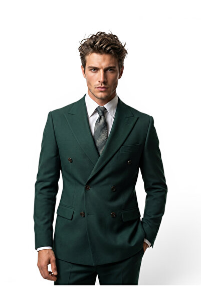 HERMOSE Signature | Emerald Green Double-Breasted Suit