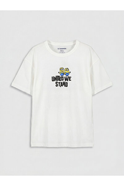 LC Waikiki Tricou de băieți cu guler rotund și imprimeu Minioni