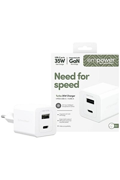Panzer Glass PanzerGlass încărcător de 35W USB-C + USB-A Alb