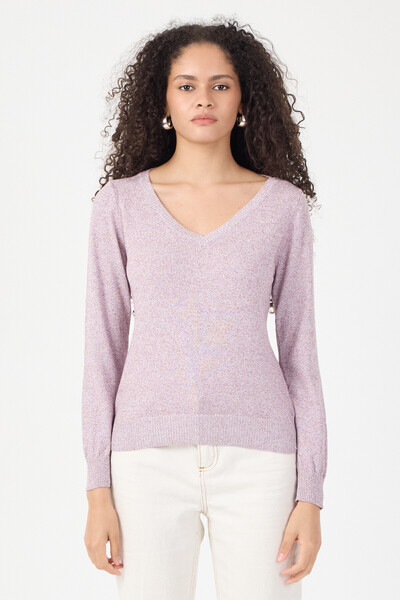 ENQUE V-Neck Women's Basic Knitwear Sweater