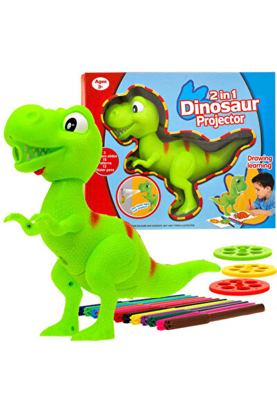 Jokomisiada Proiector multifuncțional Dinozaur T-rex+pixuri TA0048