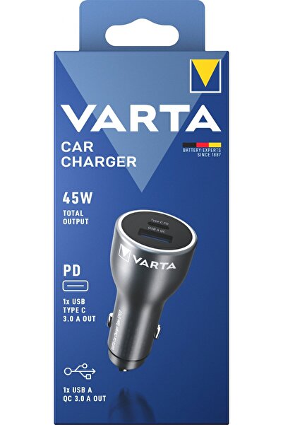 Varta Încărcător auto 45W 1x USB-A 1x USB-C