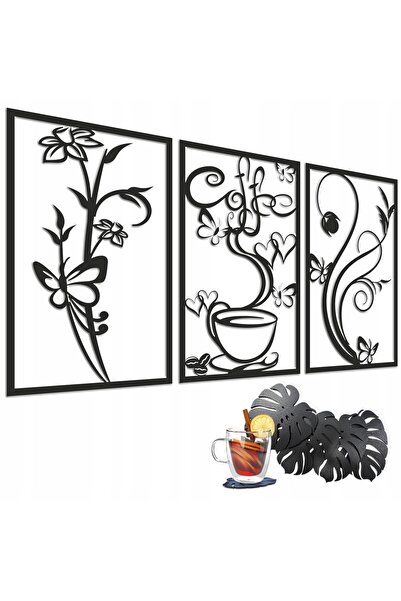 Naklejkomania Tablou 3D pentru perete: Decor de bucatarie, filigran, decorare...