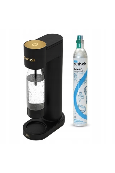 DAFII Saturator Dafi PushAir Negru + Cartuș cu gaz CO2 + Butelie 0,7L