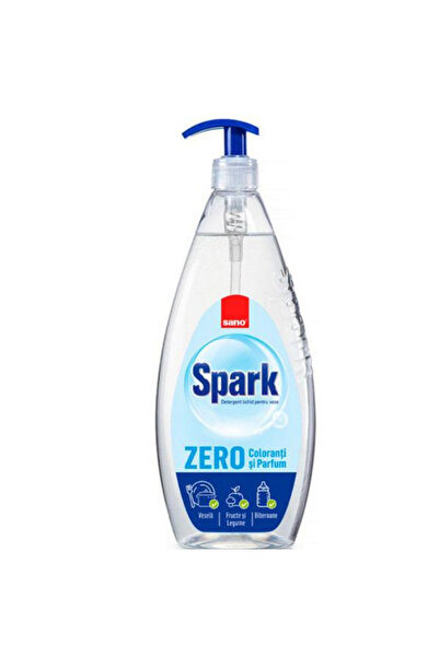 Sano Detergent Lichid pentru Vase Zero Coloranti si Parfum - Spark Zero, 1000 ml