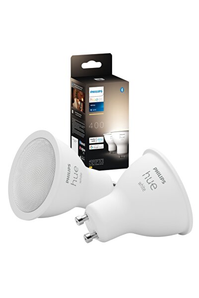 Philips Hue Bec LED Alb GU10 400lm 2700K Bluetooth 2 bucăți