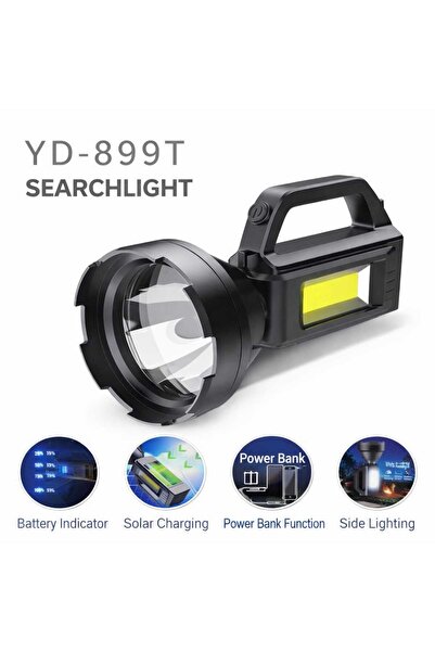 iqraafashion YD-899T Rechargeable LED Searchlight Solar Power Torch Light