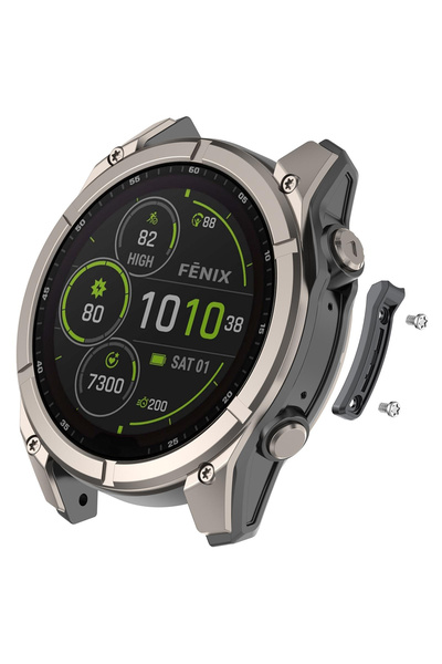CaseOnn Garmin Fenix 8 - 47 Mm, Amoled Side Case Protector with Mounting Set ...