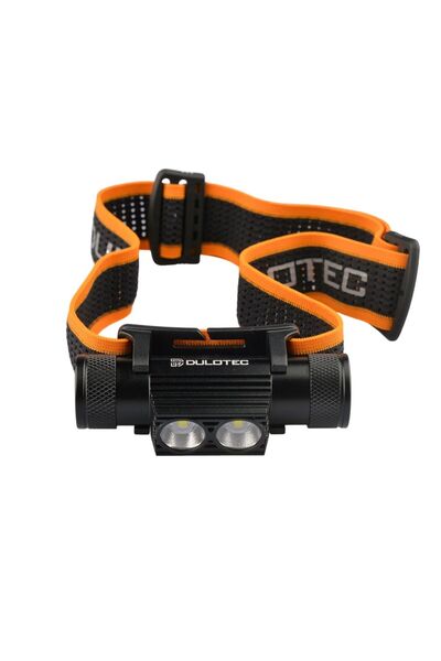 Dulotec Ισχυρός φακός κεφαλής H1 + μπαταρία 3400 mAh, λευκό φως