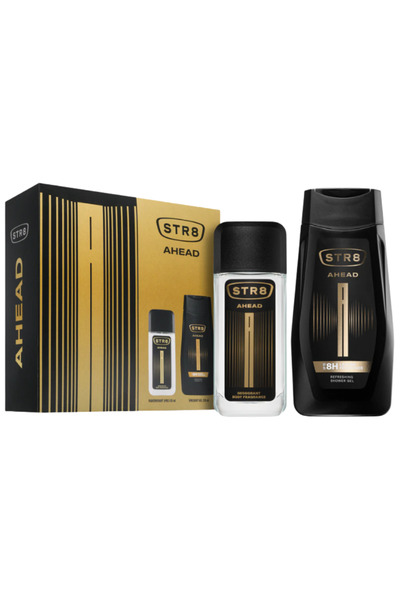 str8 Set cadou bărbați Ahead Gold – Spray parfumat 50 ml + Gel de duș revigor...