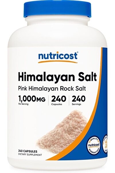 Nutricost Pink Himalayan Salt Capsules 1000mg, 390mg Sodium, 240 Capsules - N...