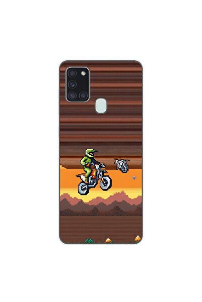 OEM Husa compatibila cu Samsung Galaxy A21s Silicon Gel Tpu Model Pixel Art M...