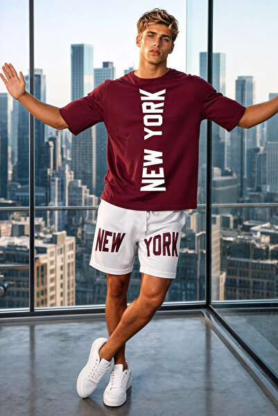 MODEX STYLE 100% Cotton Oversize Men's T-Shirt Shorts Set Comfortable Fit Pre...