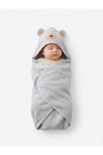 DAY BY DAY Newborn Baby Towel with Hood Suitable for Newborns to 9 Months Old