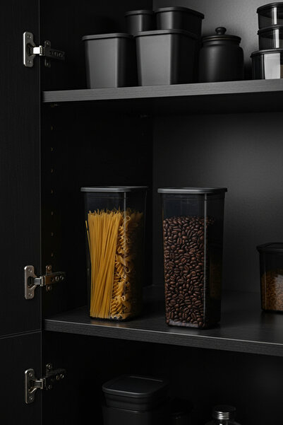 YAZICI Set of 2 1.9 Liter Food Storage Containers |   Covered Legumes, Pasta,...