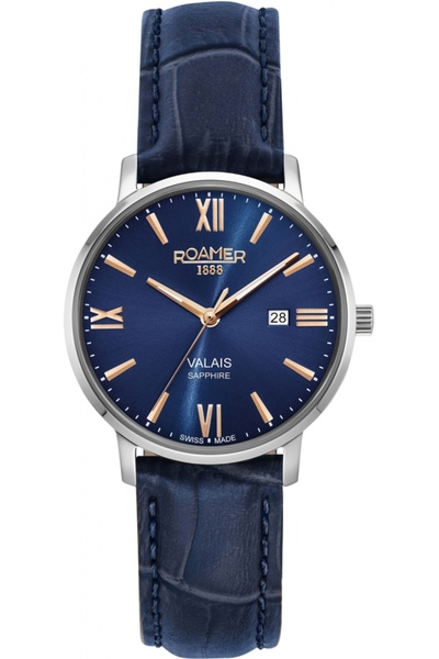 Roamer ceas de damă 958844 41 43 05, albastru marin, clasic, pentru cupluri