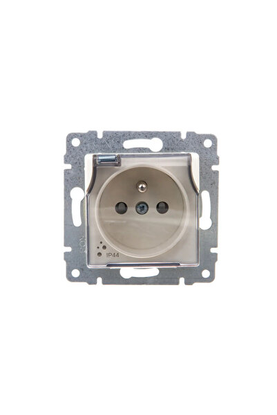 Kos Soclu Vena etanș la împământare 16A 250V IP44 Crem (510339)