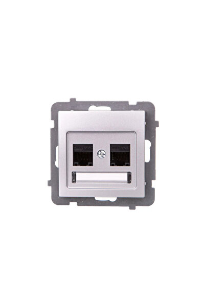 OSPEL Soclu computer AS dublu 5e MMC argintiu (GPK-2g/K/m/18)