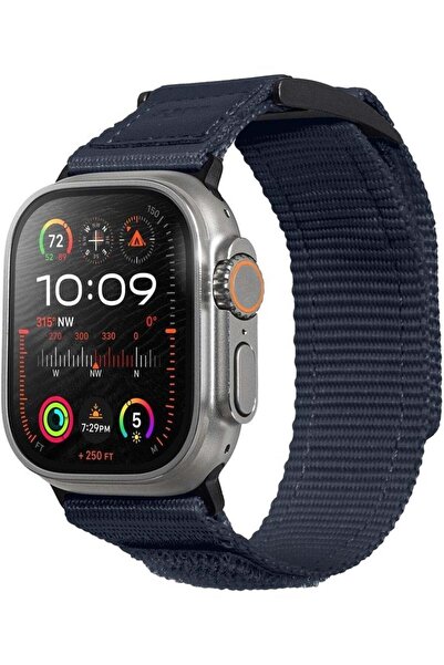 Laut BRATURI CHAMPS SPORT Bandă din Nylon Albastru pentru Apple Watch 42/44/4...