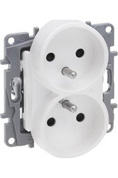 Legrand Soclu Niloe Selection 2 x 2P+Z pentru instalații multiple (cu obturat...