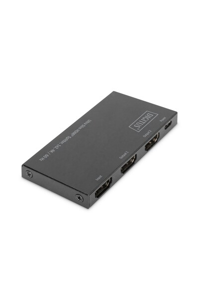 Digitus Splitter Ultra Subțire HDMI 1x2, 4K 60Hz 3D HDR, HDCP 2.2, 18 Gbps, M...