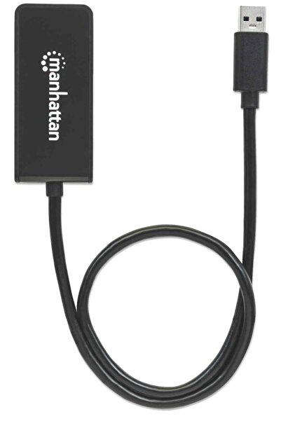MANHATTAN Cablu adaptor USB 3.0 Super Speed la HDMI M/F 1080p, negru
