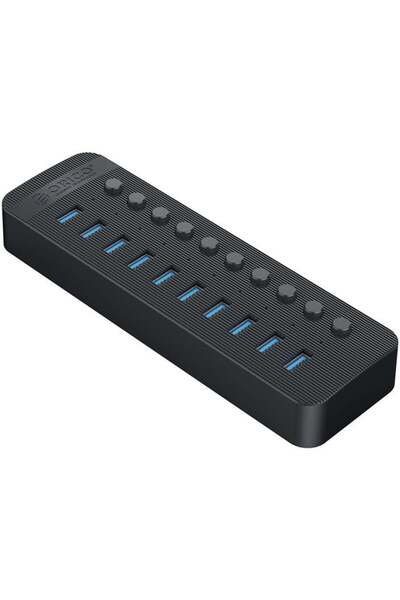 Orico Hub activ 10xUSB-A 5Gbps BC 1.2 48W negru