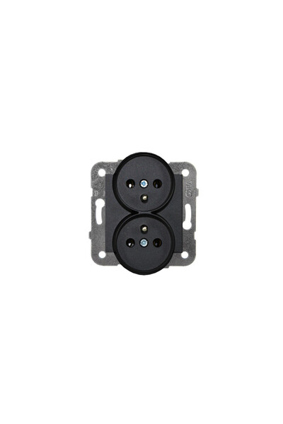 PANASONIC VIKO NOVELLA Priză dublă cu/u negru pentru rame 92551071M