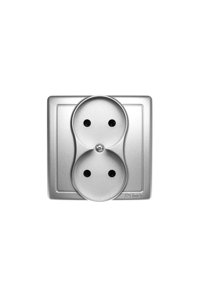 Kontakt-Simon Simon Basic Priză dublă b/u cu obloane șenile 16A 250V argintiu...