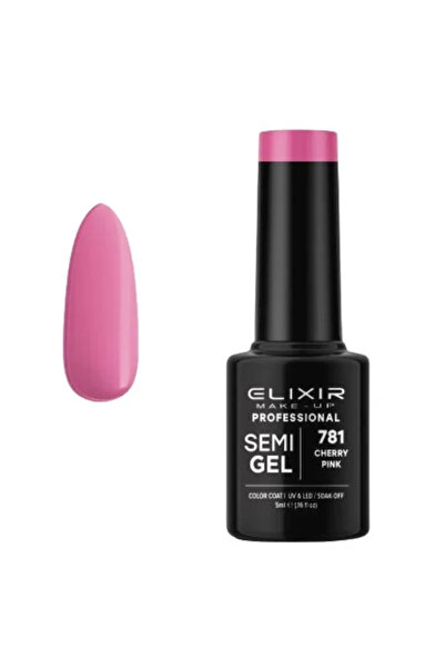 Elixir Επαγγελματικό Ημι-τζελ Ημι-μόνιμο Βερνίκι Νυχιών 781 Κερασί Ροζ Έντονο...