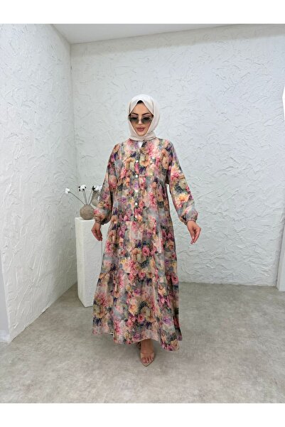 azeldembutik Yeni Sezon Derin Elbise 56 Bedene Kadar (ASTARSIZ)