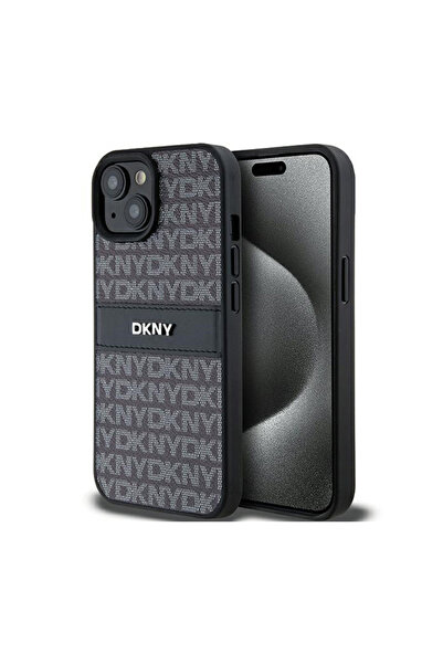 Dkny Θήκη iPhone 15 Plus από δερματίνη PU με επαναλαμβανόμενο σχέδιο και τονι...