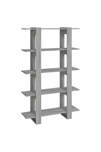 vidaxl Bibliotecă/Separator cameră, gri sonoma, 100x30x160 cm
