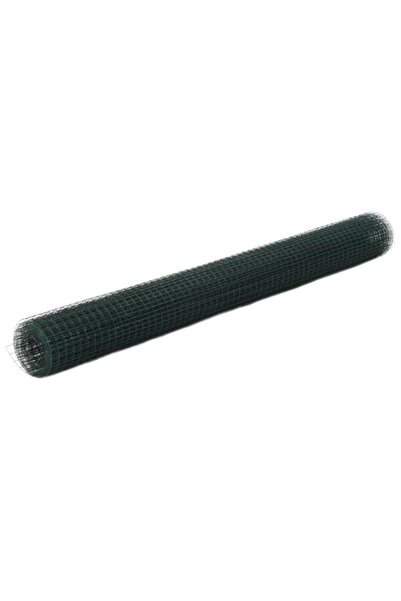 vidaxl Plasa de găini, verde, 10 x 1.5 m, oțel placat cu PVC